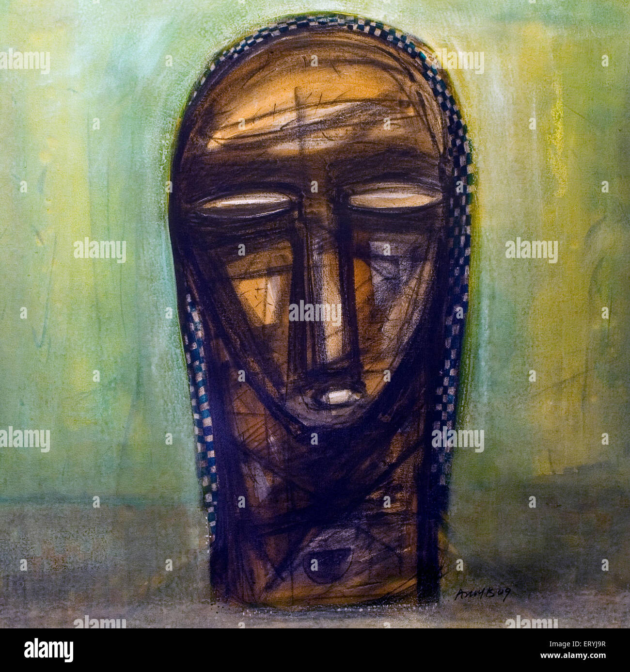 Head painting , Stock Photo