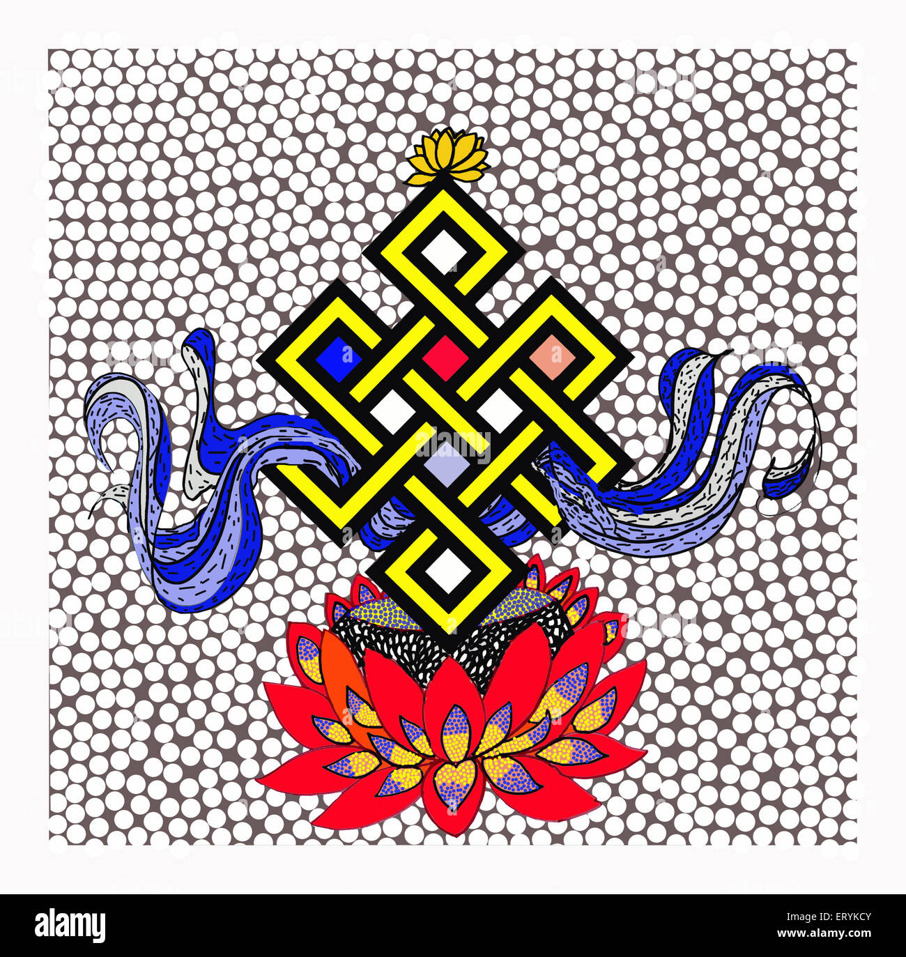 endless knot painting in mumbai at maharashtra India Stock Photo