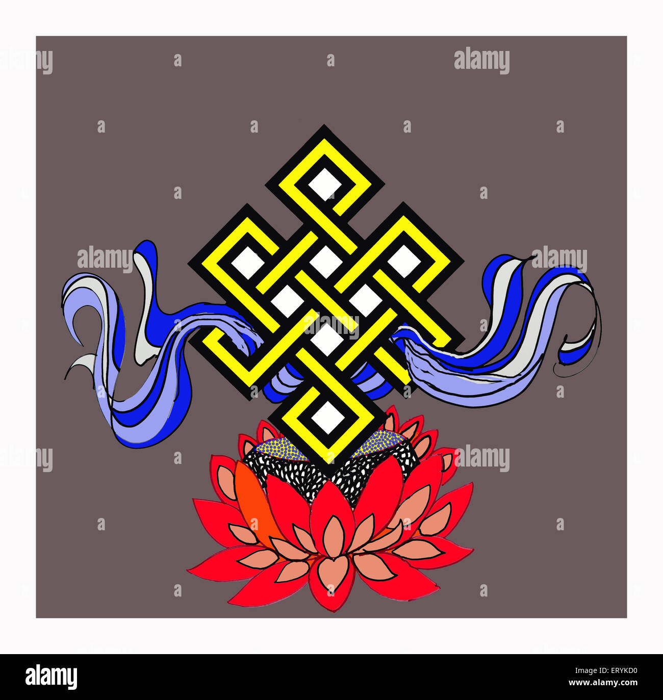 endless knot painting in mumbai at maharashtra India Stock Photo