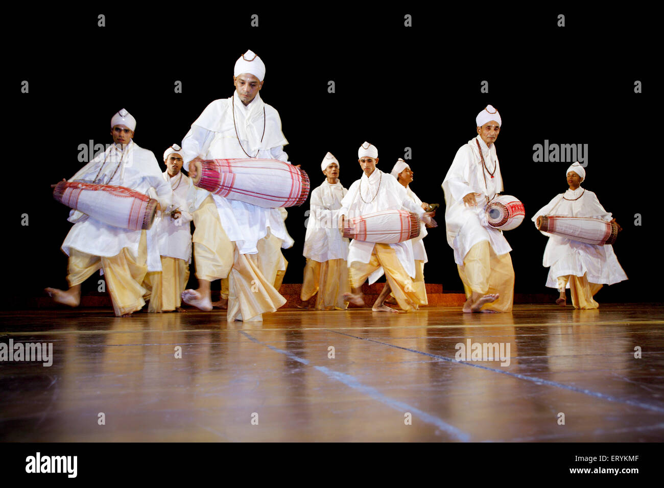 Gayan bayan singing and playing musical instruments culture of Assam ; India NO MR Stock Photo