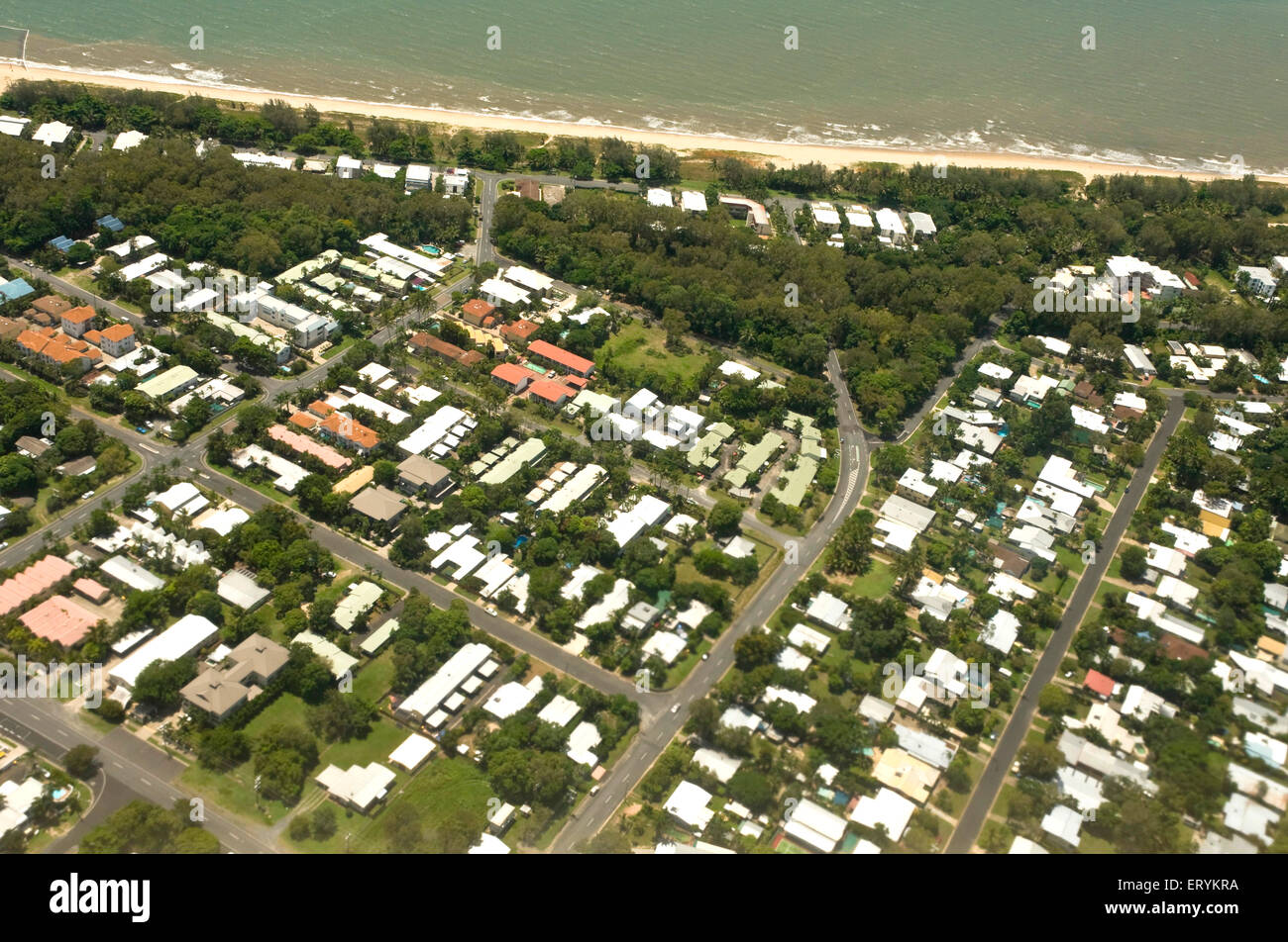 Cairns aerial , aerial view , Cairns city ; Cairns , Queensland ; Australia Stock Photo