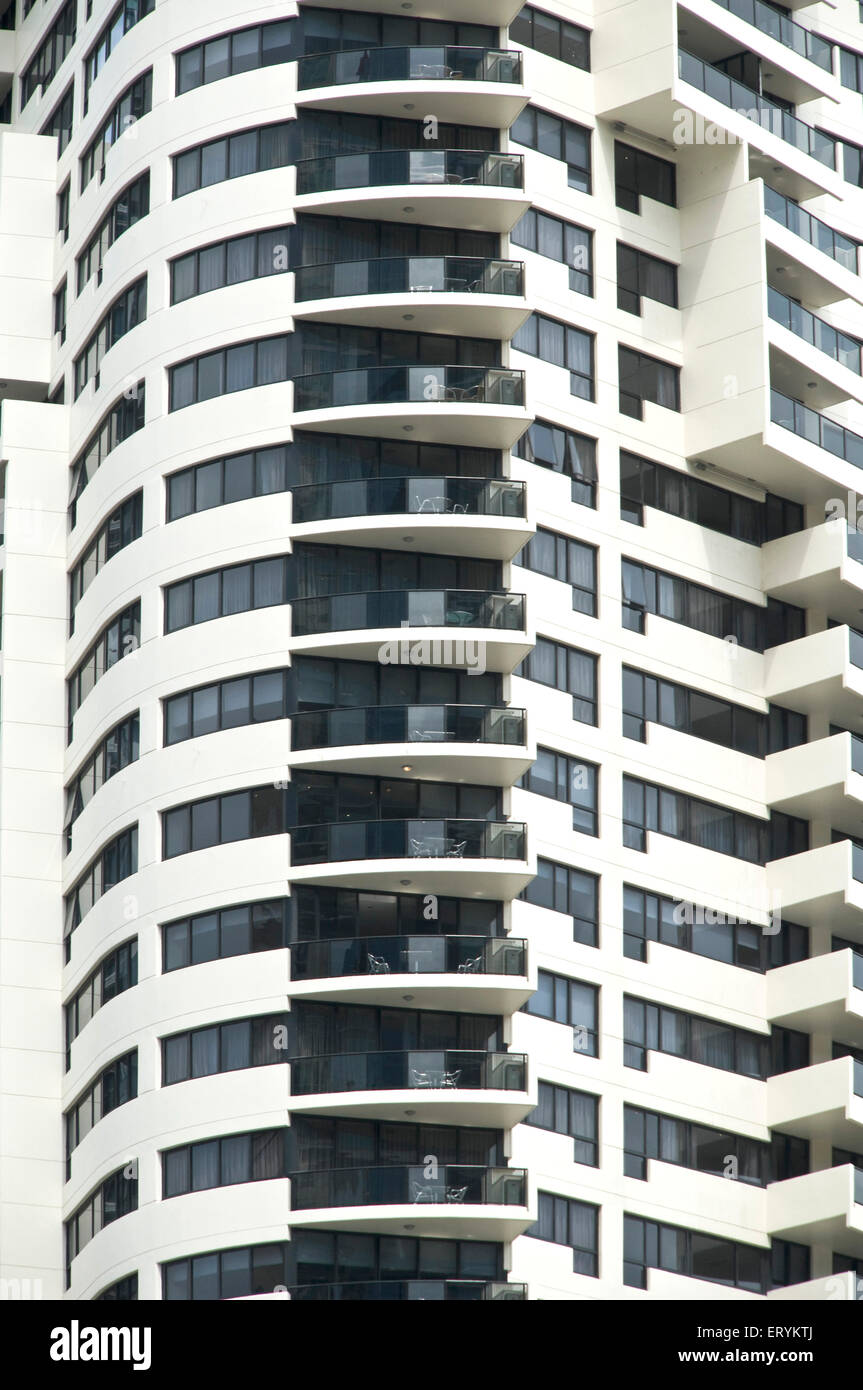 Glass window design pattern shape architecture form ; Sydney ; New South Wales ; Australia Stock Photo