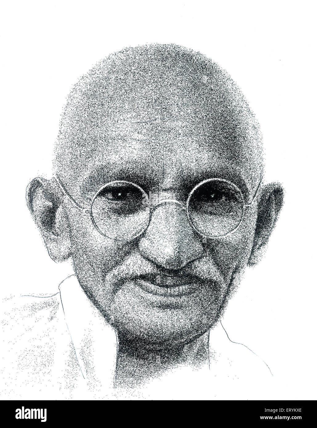 Drawing of Freedom Fighters of India Mohandas Karamchand Gandhi ...