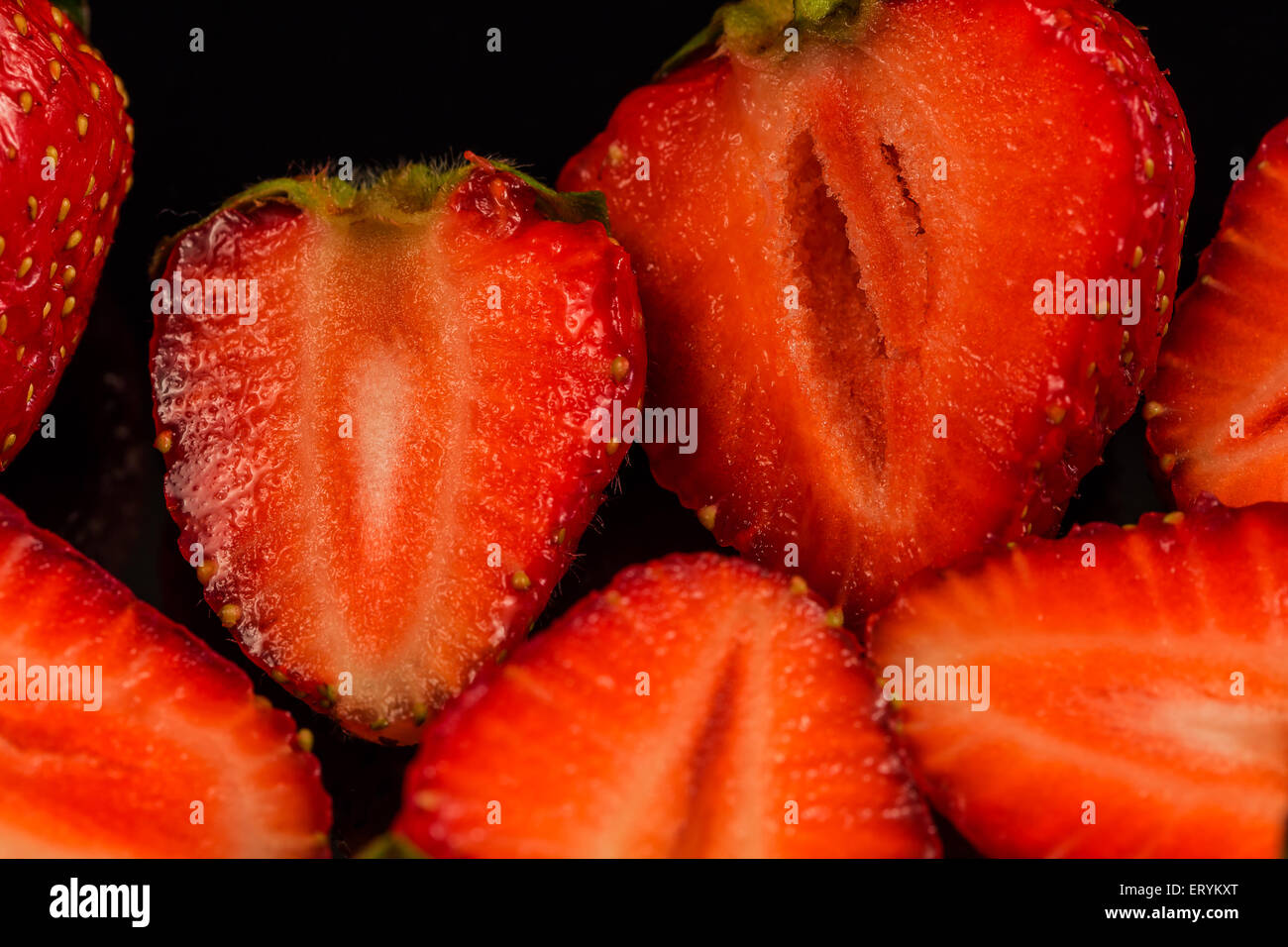 Juicy berry strawberry close hi-res stock photography and images - Alamy
