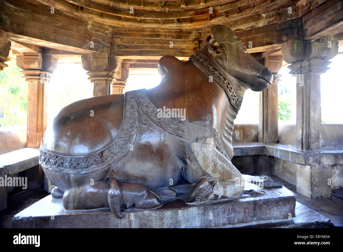 Lord Nandi temple Khajuraho Madhya Pradesh India Asia Stock Photo