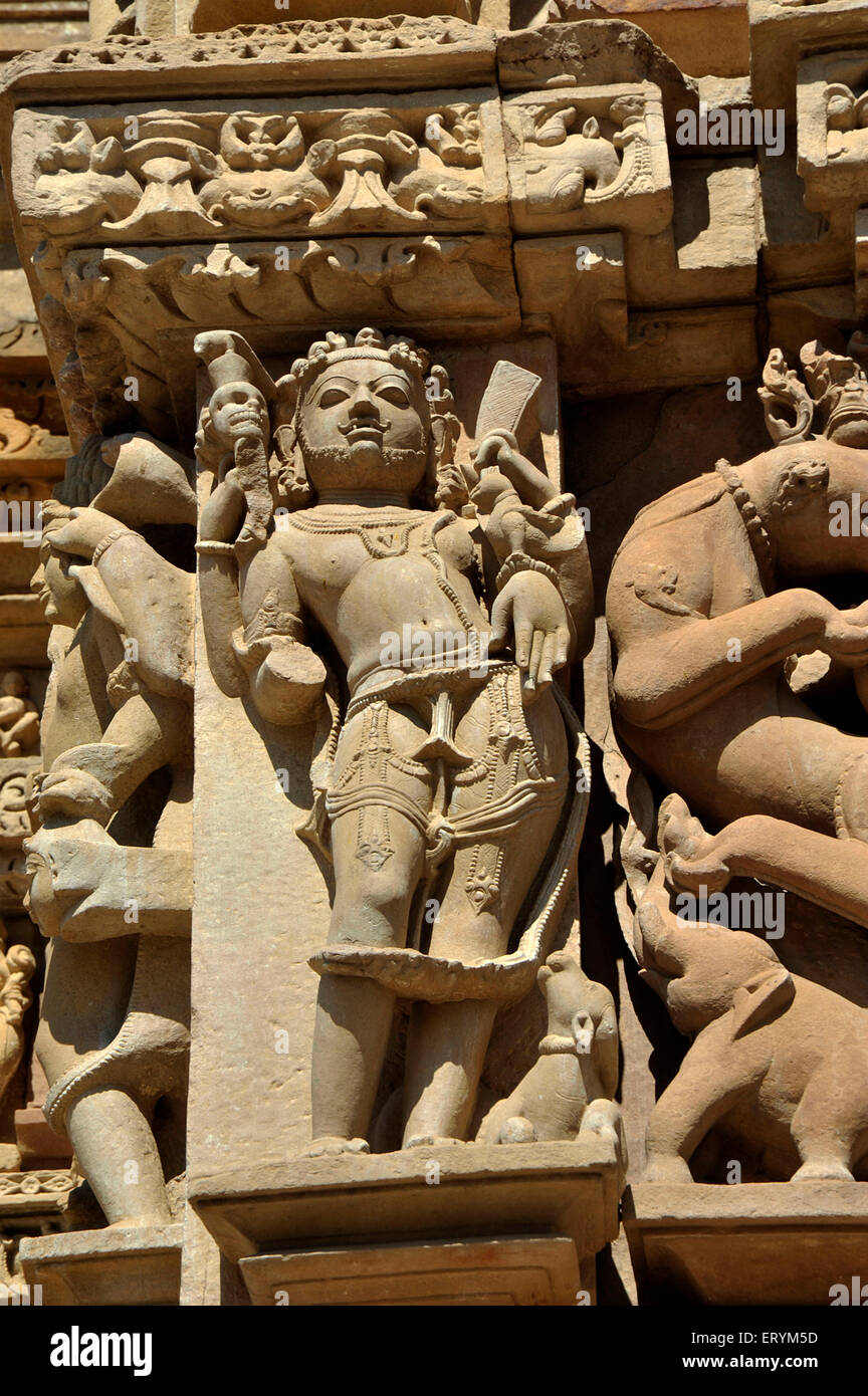 God of death Yama dev parsvanath temple Khajuraho Madhya Pradesh India Asia Stock Photo