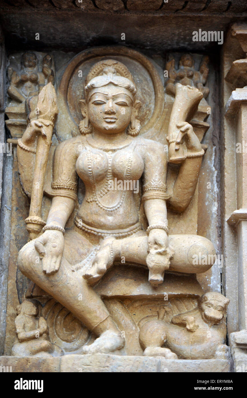 Goddess sculpture  Khajuraho Madhya pradesh India Asia Stock Photo