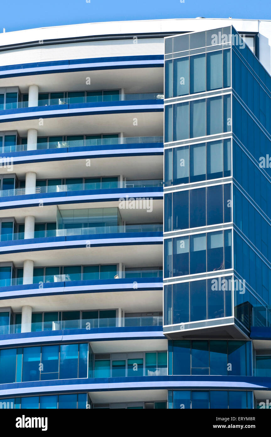 Glass window design pattern shape architecture form ; Melbourne ; Victoria ; Australia Stock Photo