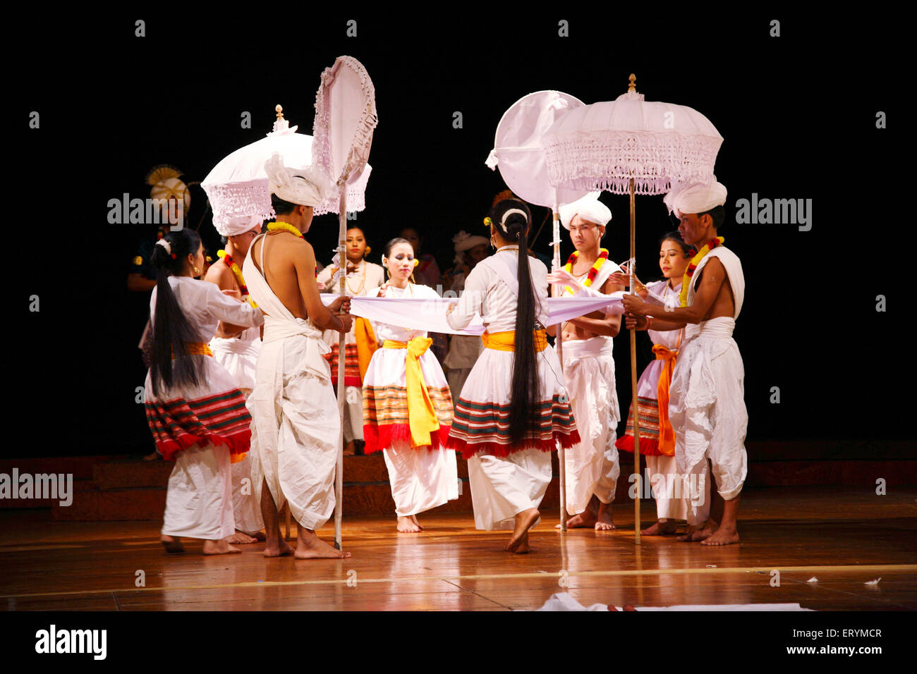 Lai Haraoba dance , Folk dancers , North East , Manipur , India , Asia Stock Photo