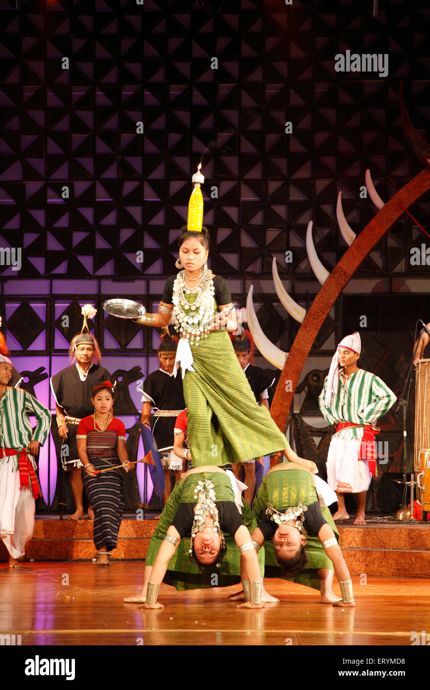 Reangs tribe perform hozagiri dance of Tripura ; India NO MR Stock