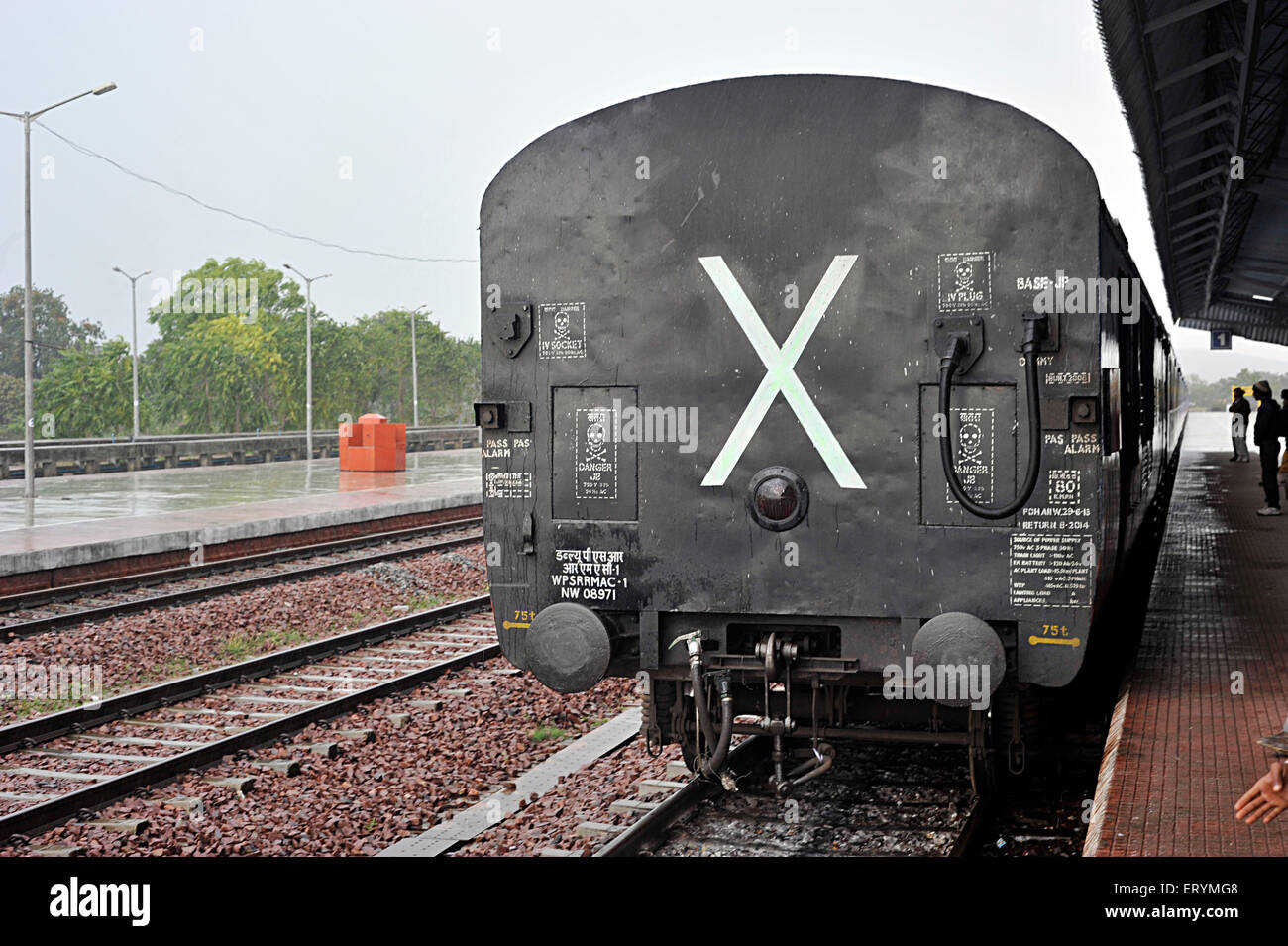 Indian train Khajuraho Madhya Pradesh India Asia Stock Photo
