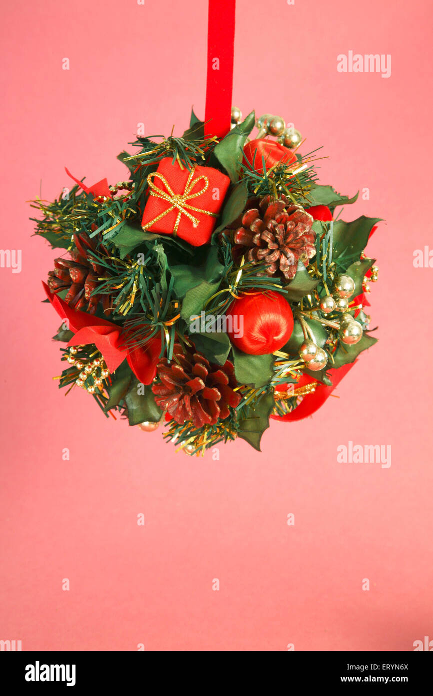 Christmas festival , wall hanging decoration , Bandra , Bombay , Mumbai , Maharashtra , India , Asia Stock Photo