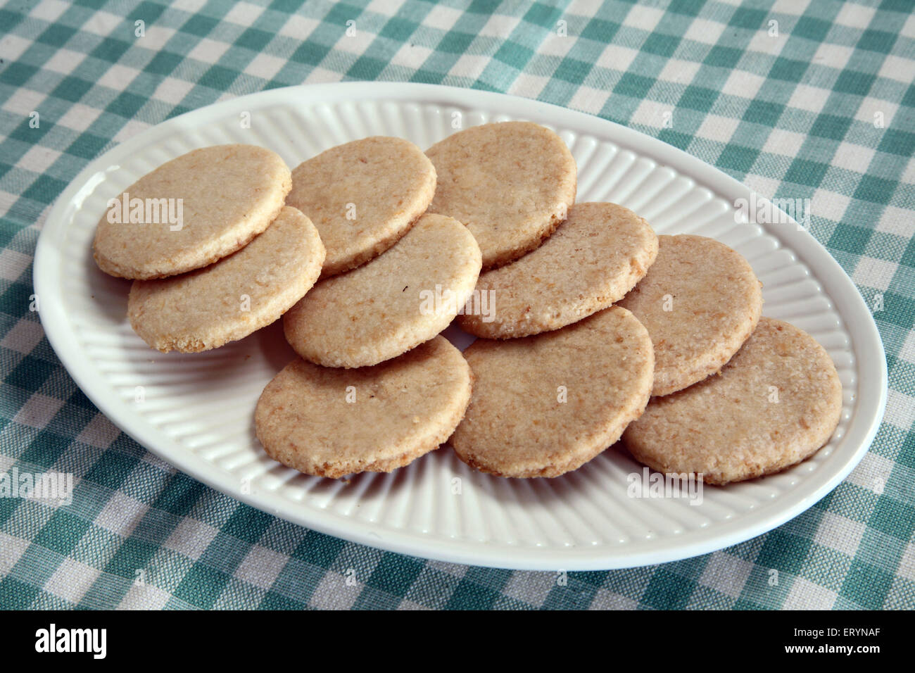 Coconut Biscuits arranged in plate India PR#743AH Stock Photo