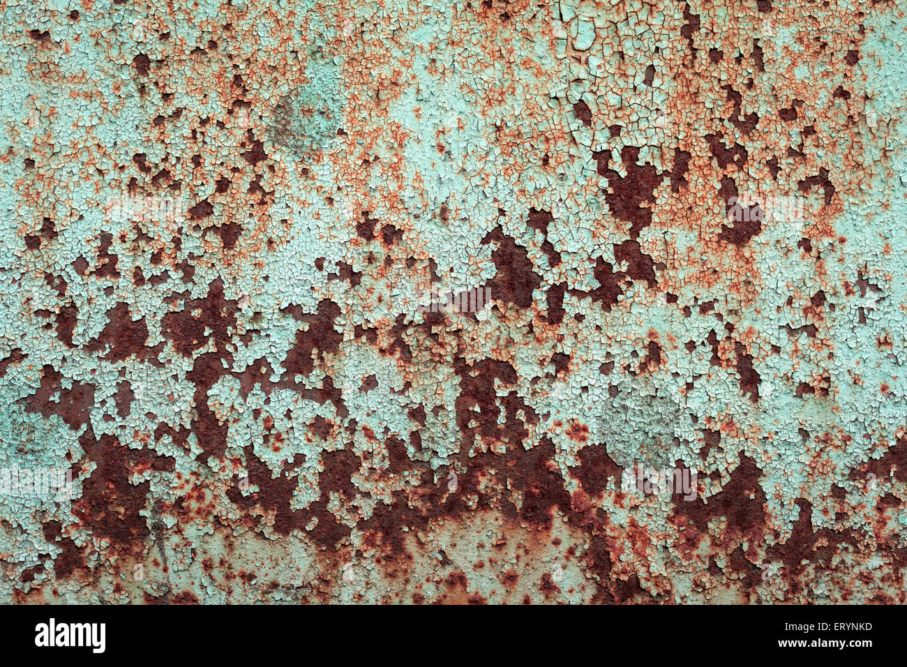 abstract corroded colorful wallpaper grunge background iron rusty artistic wall peeling paint. Oxidized metal surface. Abstract Stock Photo