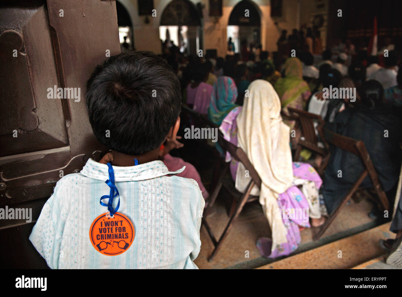 Indian elections , voter awareness meeting , Bombay , Mumbai , Maharashtra , India , Asia Stock Photo