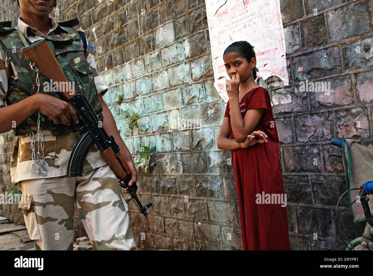 Indo Tibetan border force ITBF commandos at arthur road jail in Bombay Mumbai  ; Maharashtra  ; India 17 April 2009 NO MR Stock Photo