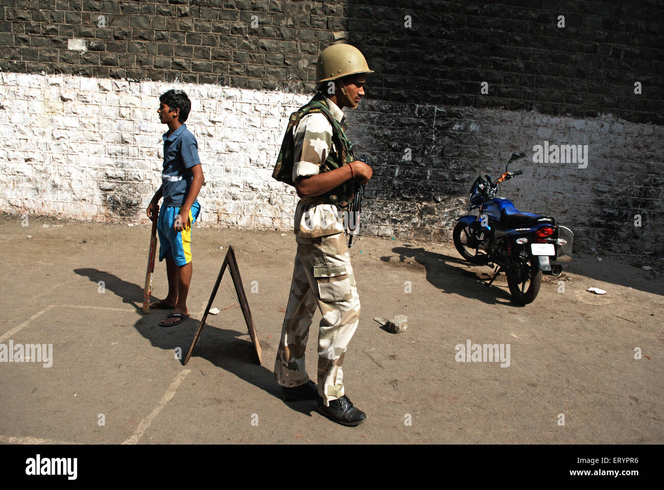 Indo Tibetan border force ITBF commandos at arthur road jail in Bombay Mumbai  ; Maharashtra  ; India 17 April 2009 Stock Photo