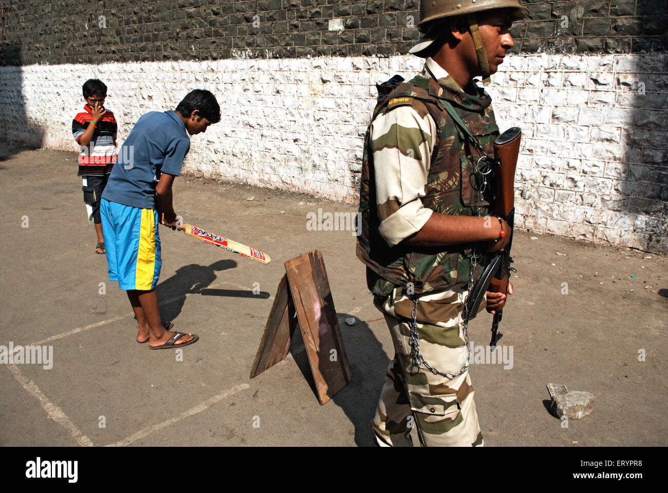 Indo Tibetan border force ITBF commandos at arthur road jail in Bombay Mumbai  ; Maharashtra  ; India 17 April 2009 Stock Photo
