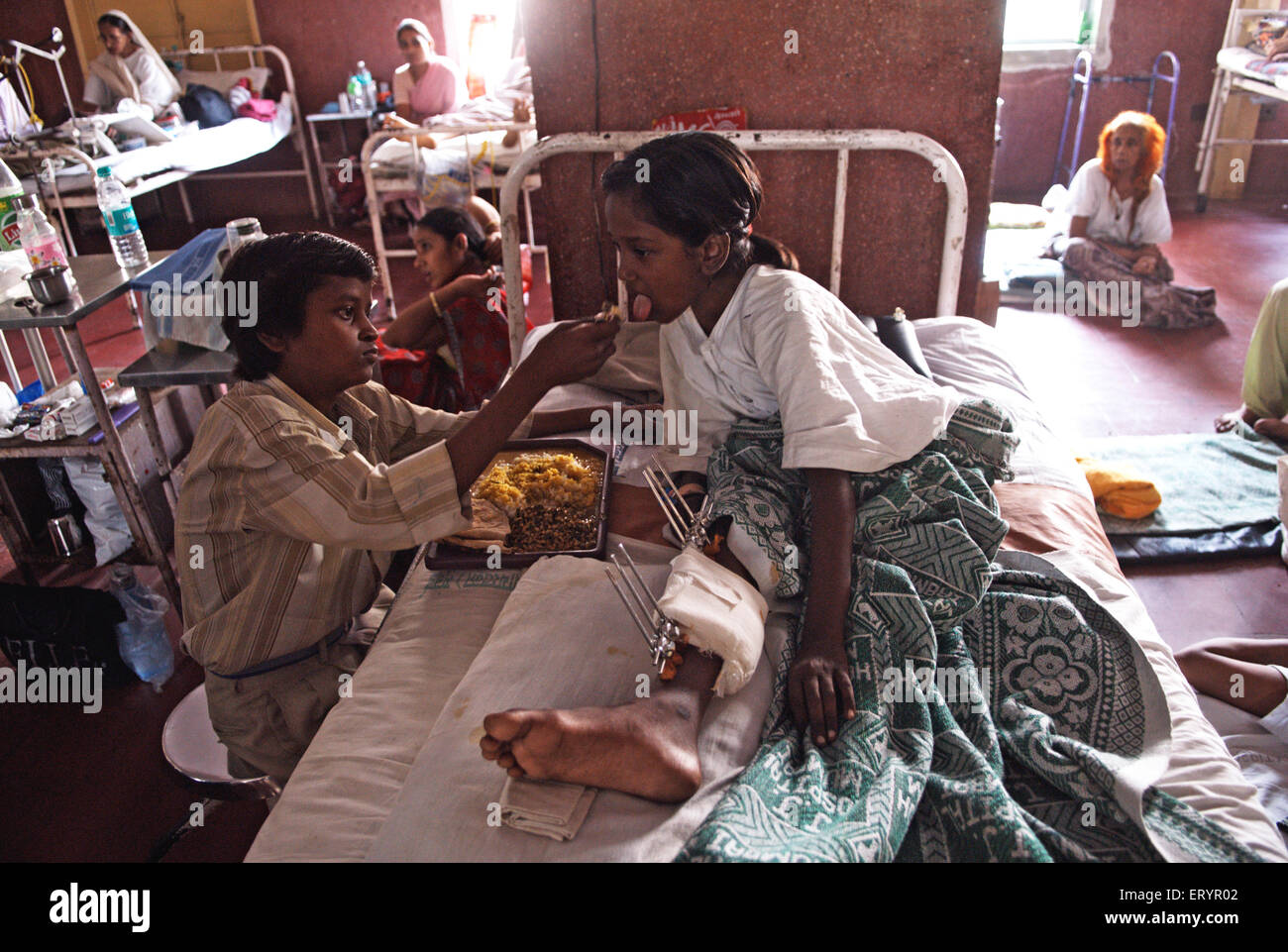 Victims of terrorist attack by deccan mujahedeen in Bombay Mumbai  ; Maharashtra  ; India 3 December 2008 NO MR Stock Photo