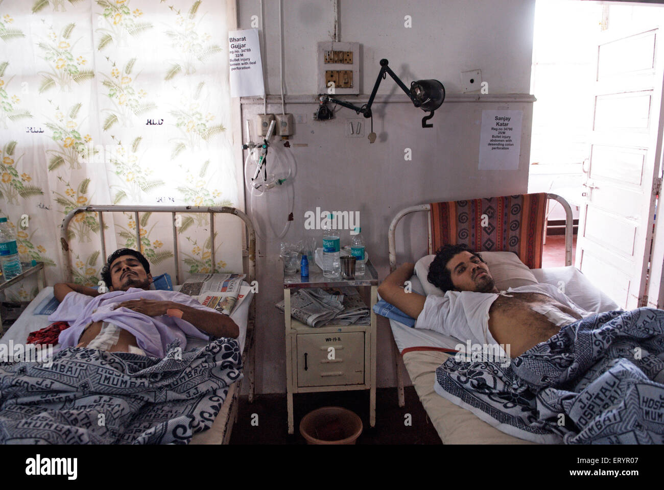 Victims of terrorist attack by deccan mujahedeen in Bombay Mumbai  ; Maharashtra  ; India 3 December 2008 NO MR Stock Photo
