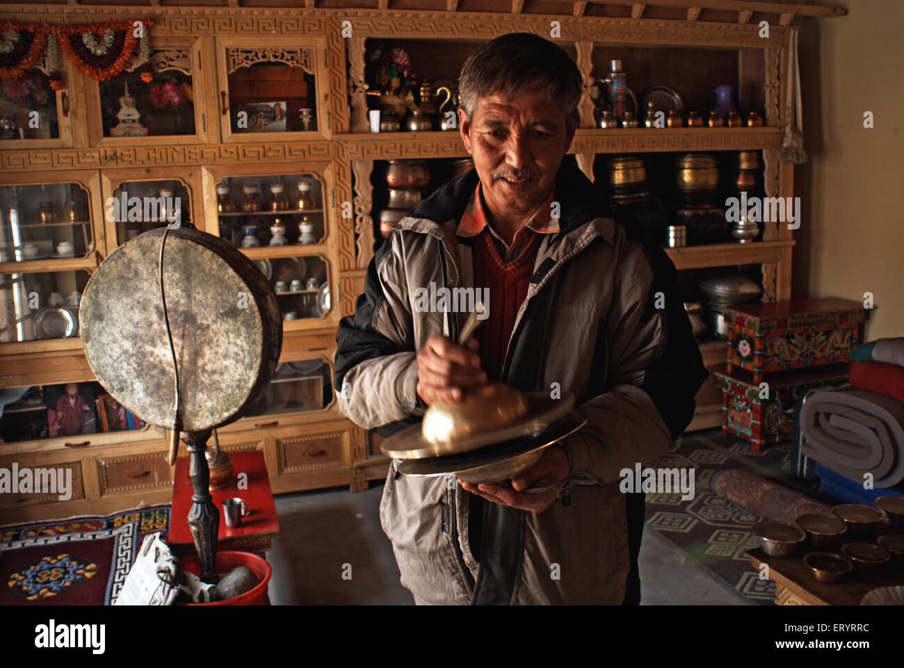 Tibetan drum hi-res stock photography and images - Alamy