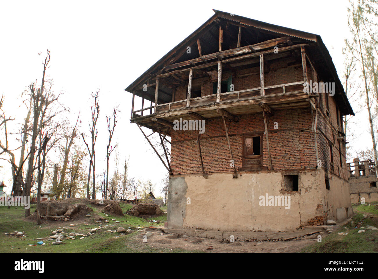 terrorism , abandoned house ; Sopore ; Baramulla ; Srinagar ; Jammu and Kashmir ; India , asia Stock Photo