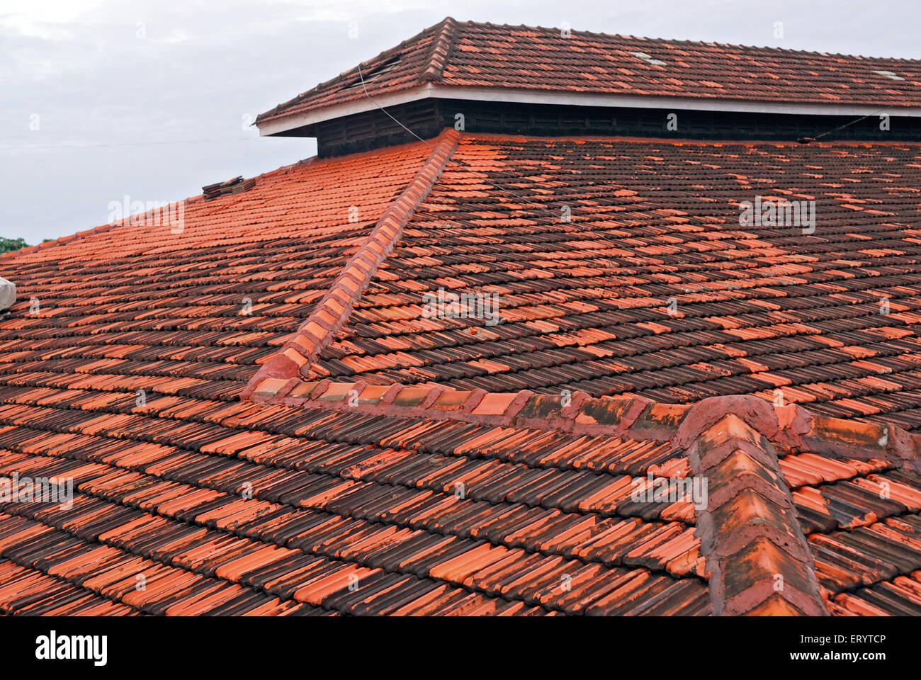 Mangalore Clay Roofing Tiles , Town Hall , The Asiatic Society , State Central Library , 1804 , Bombay , Mumbai ,  Maharashtra , India , Asia Stock Photo