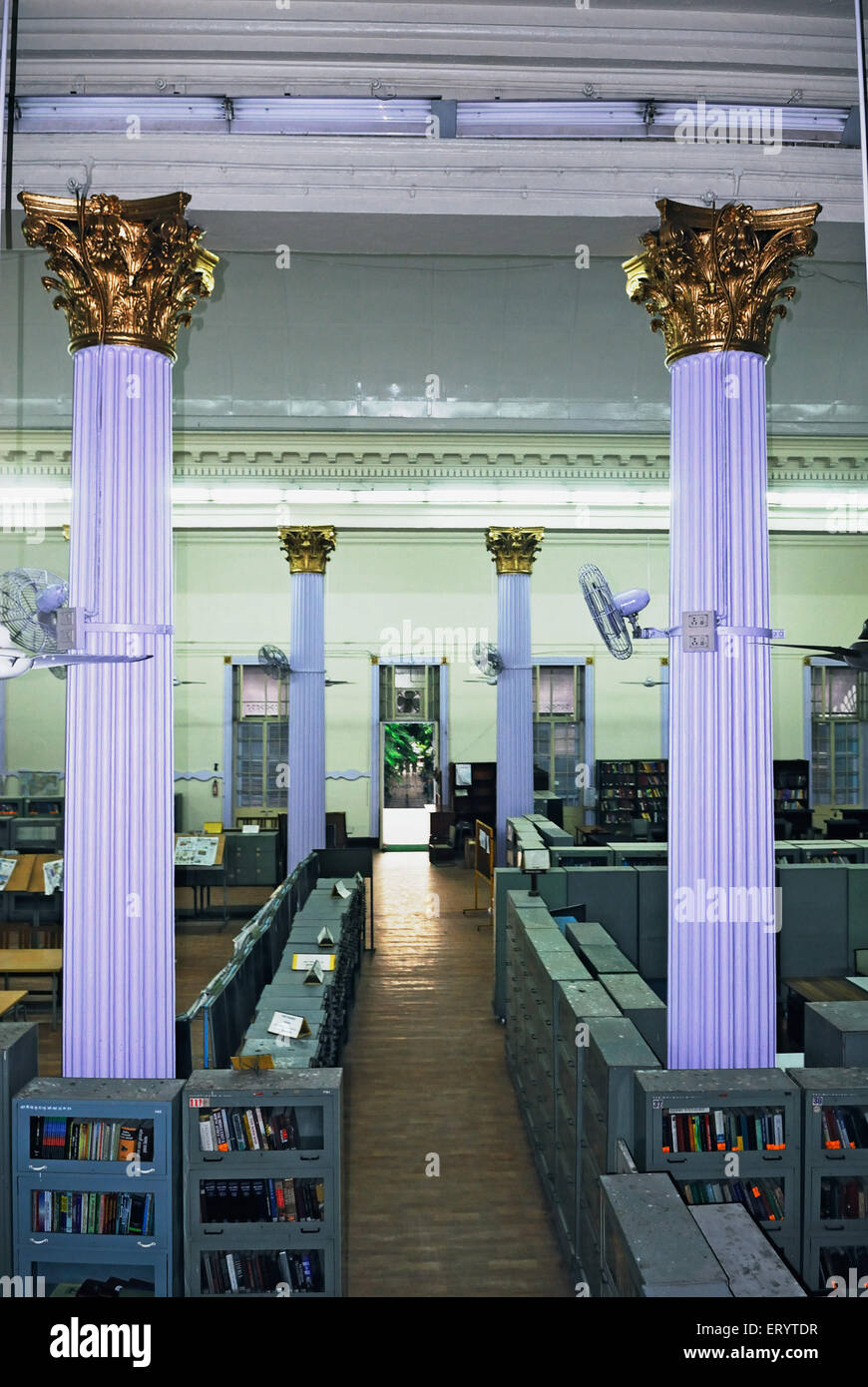 Interior of town hall asiatic library Bombay Mumbai ; Maharashtra ; India Stock Photo