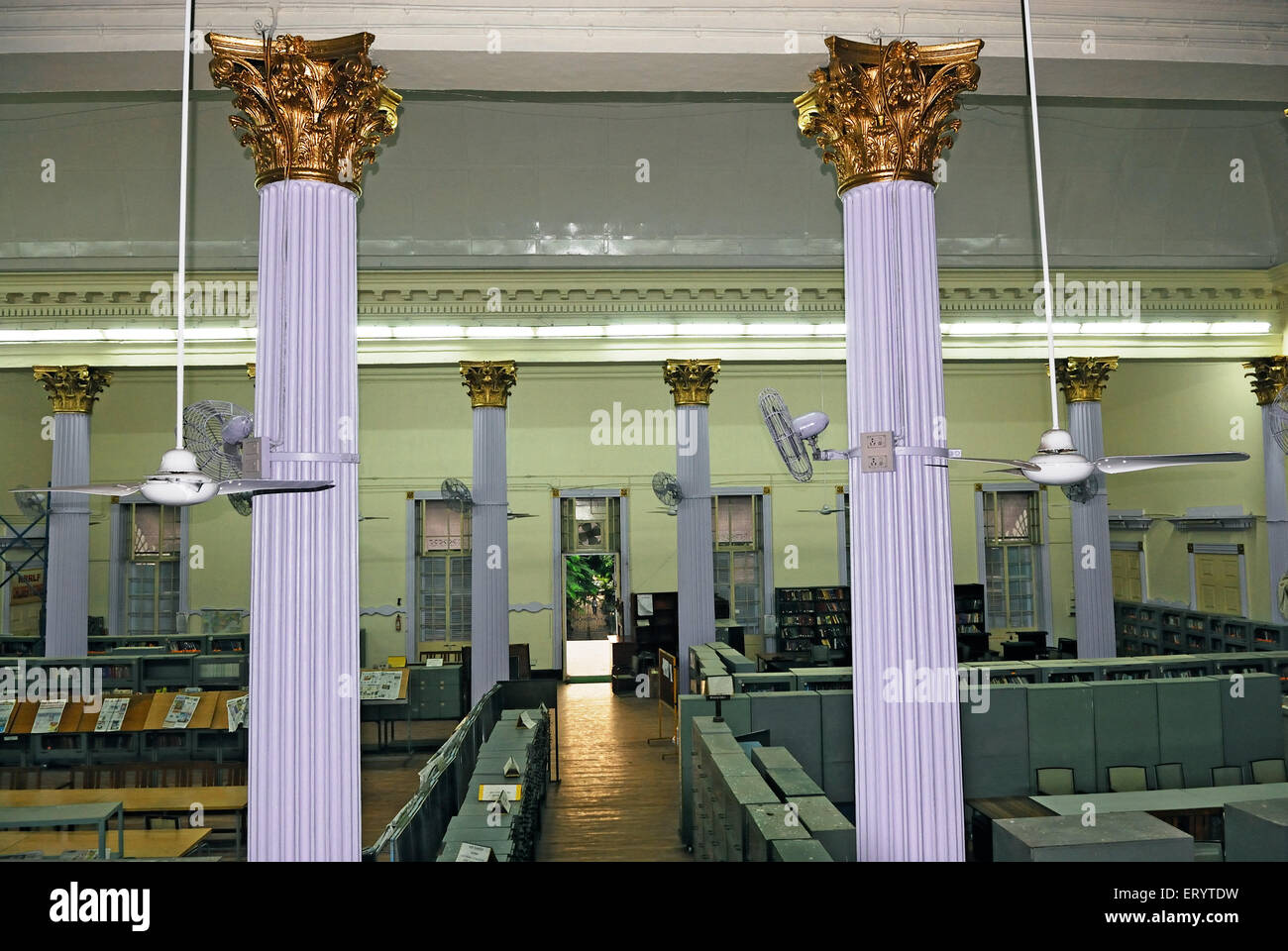 Interior of town hall asiatic library Bombay Mumbai ; Maharashtra