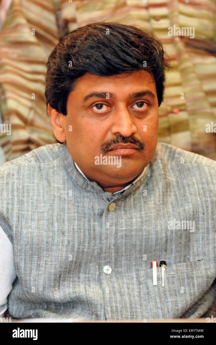 Ashok Shankarrao Chavan , Maharashtra Cabinet Minister , Bombay , Mumbai , Maharashtra , India , Asia , Indian politician Stock Photo