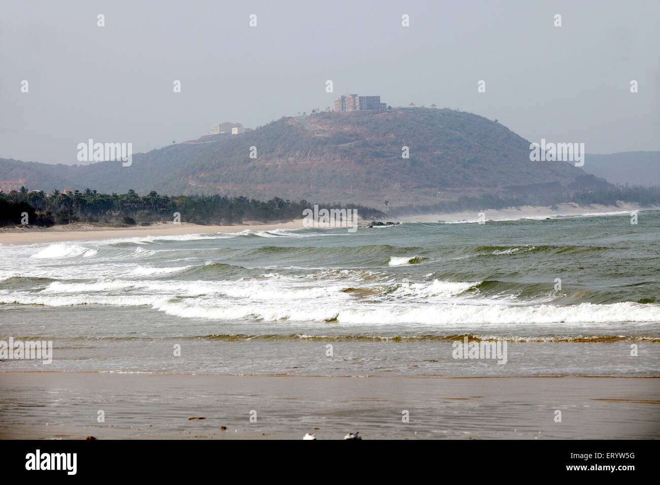 Rushikonda beach near Vishakhapatnam ; Andhra Pradesh ; India Stock Photo