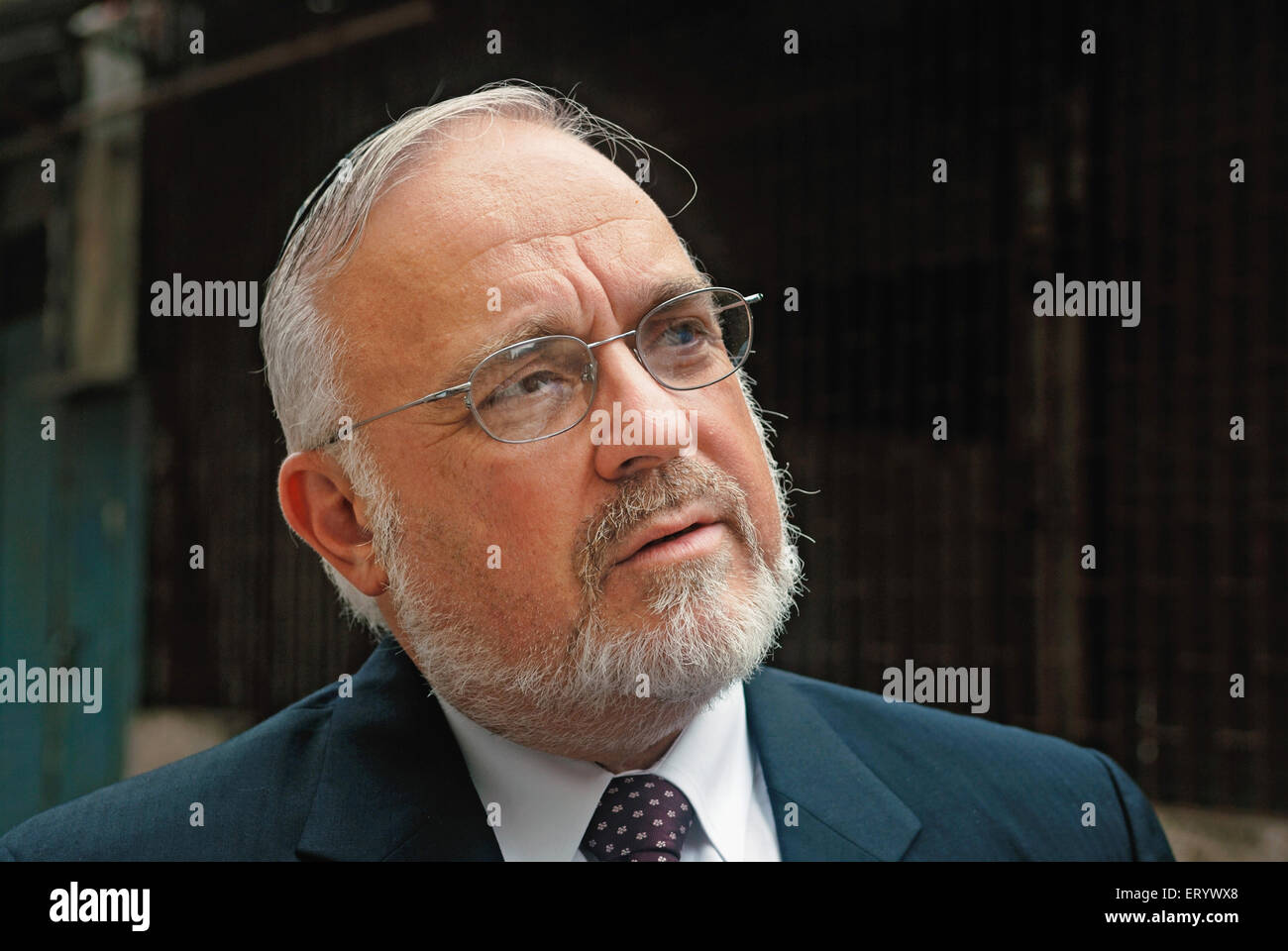 Abraham Cooper , Rabbi , associate dean and director of Global Social Action Agenda for the Simon Wiesenthal Center , Bombay , Mumbai , India , Asia Stock Photo