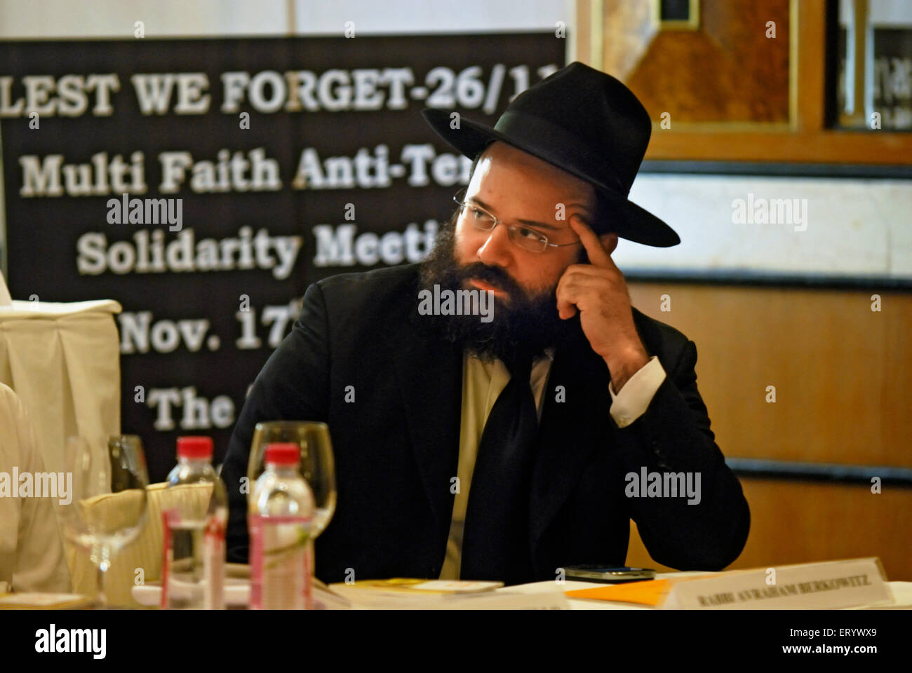 Rabbi Chanoch Gechman , representative of Jewish community , Chabad House , Bombay , Mumbai , Maharashtra , India , Asia Stock Photo