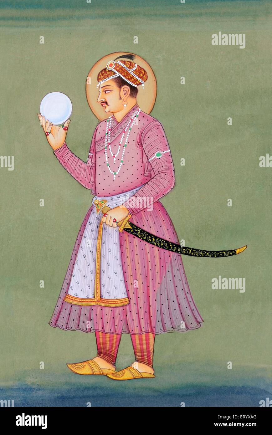 Jahangir, Mughal Emperor, Nur ud din Muhammad Salim, Miniature painting,  India, Indian, conqueror of the world, world conqueror, world seizer, sword  Stock Photo - Alamy