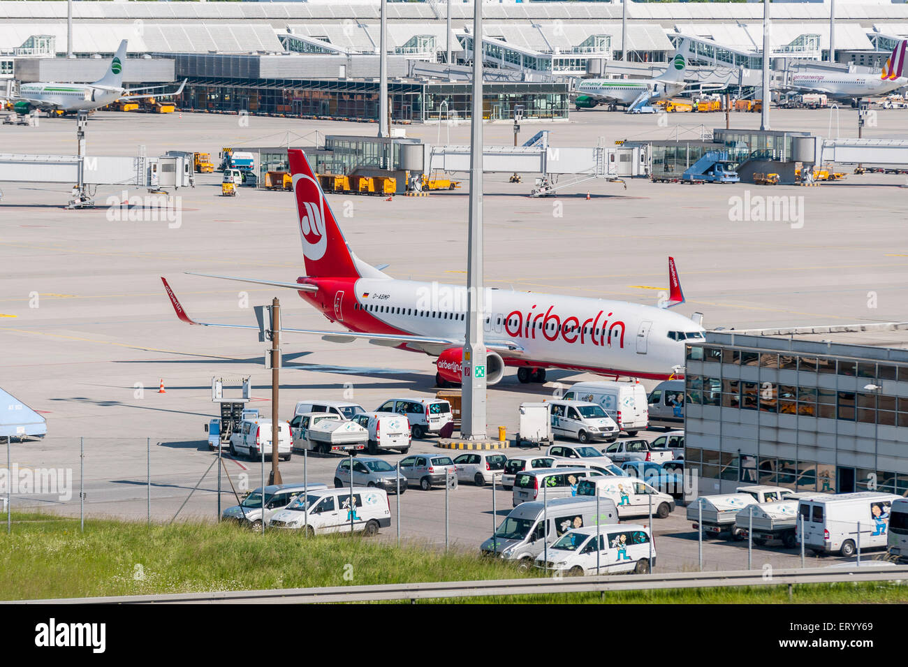 Airberlin Plane On Munich Airport Park Position Stock Photo Alamy