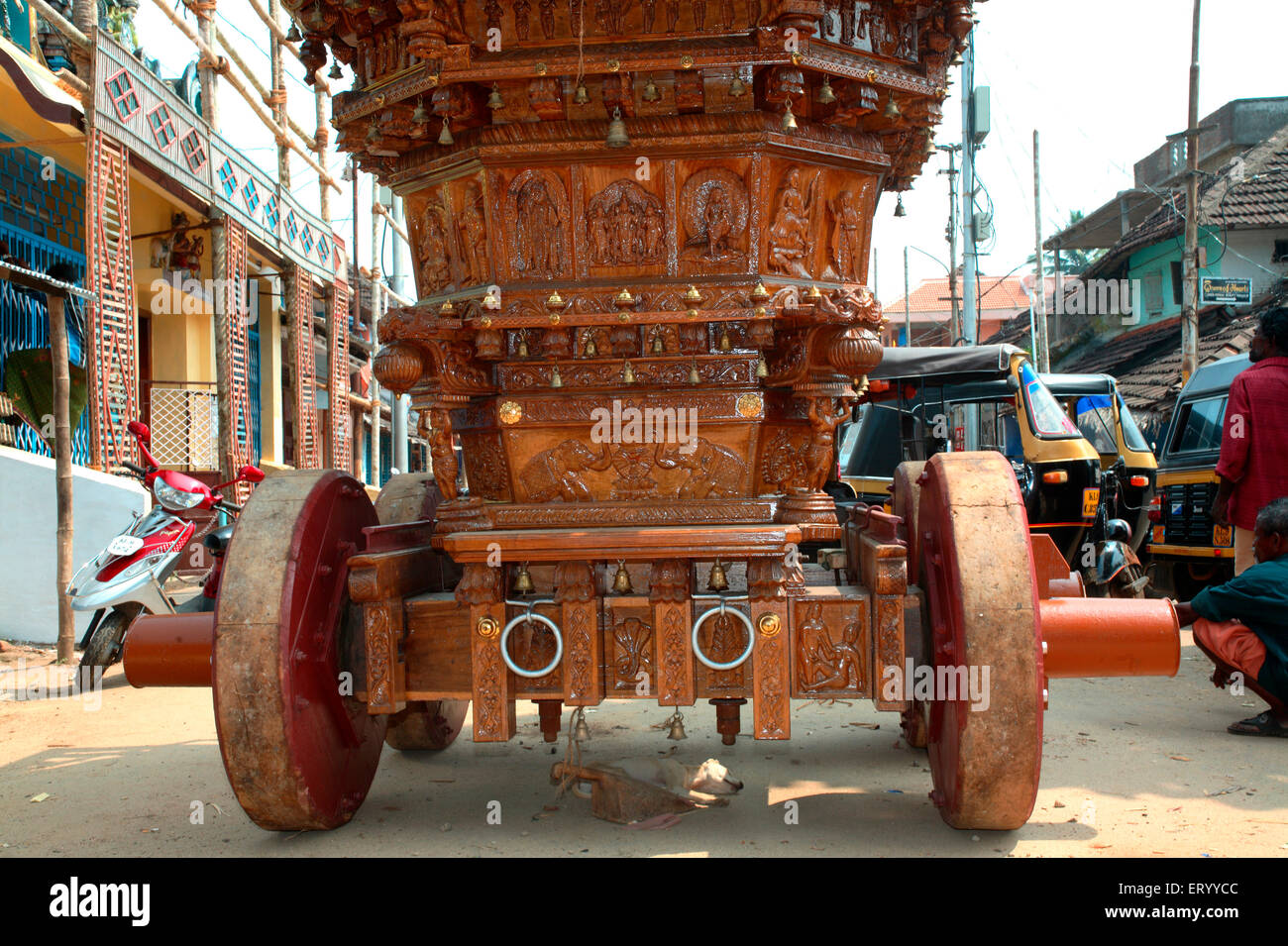 Ratholsavam Chariot Festival preparation ; Palghat , Palakad , Palakkad , Kerala , India , Asia Stock Photo