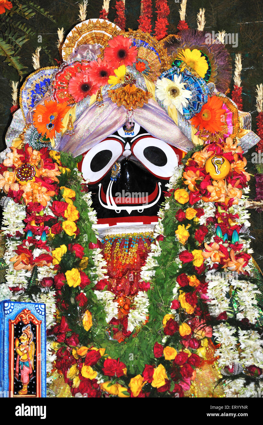 Lord Jagannath in temple town of Puri in Orissa ; India - dba 165141 Stock Photo