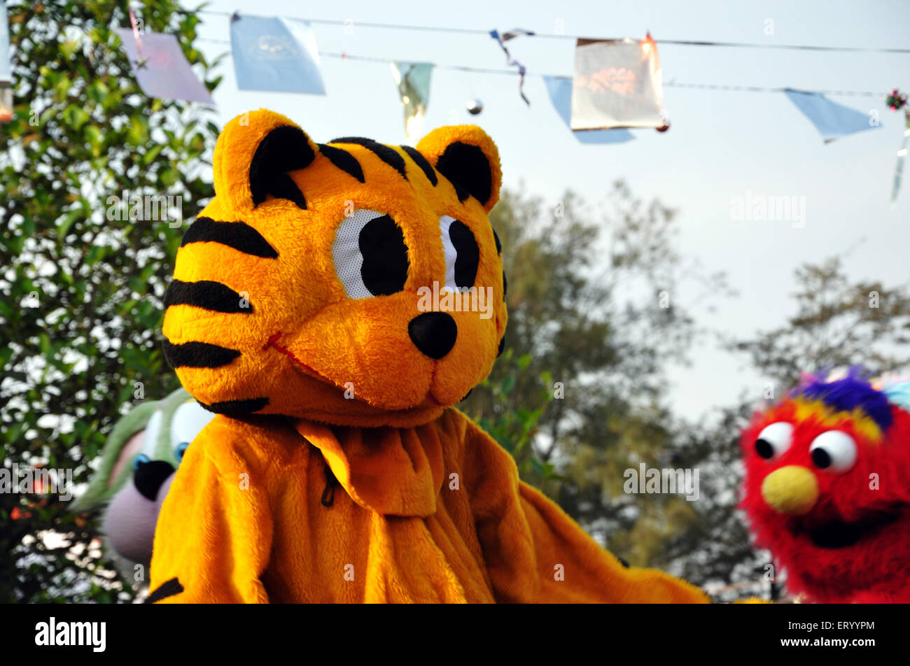 Disney character winter carnival , Calcutta , Kolkata , West Bengal , India , Asia Stock Photo