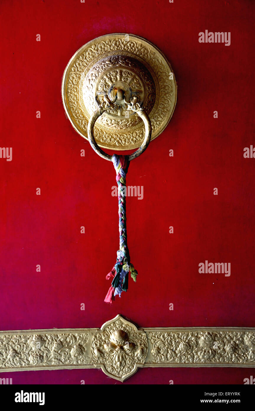 Knocker, Temple door, Gaya, Bihar, India Stock Photo