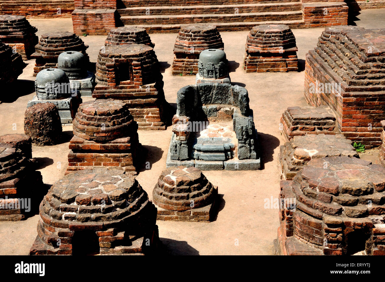 Nalanda University ruins , Baragaon , Rajgir , Bihar , India , asia Stock Photo