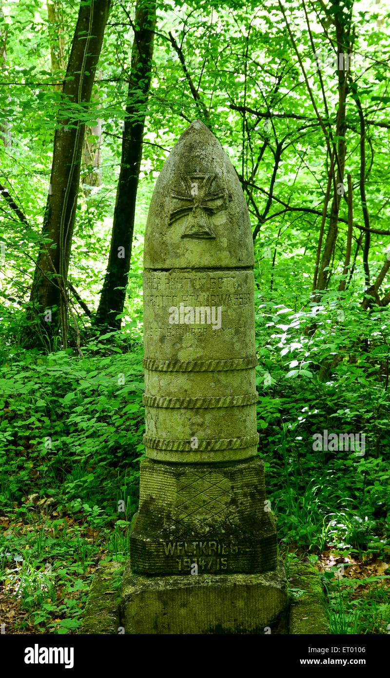 German First World War battlefield memorial in forest of St. Mihiel salient, Lorraine, France Stock Photo