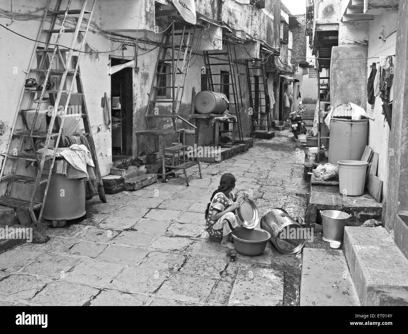 Bhatwadi and Devnar slum ; Bombay Mumbai ; Maharashtra ; India Stock Photo
