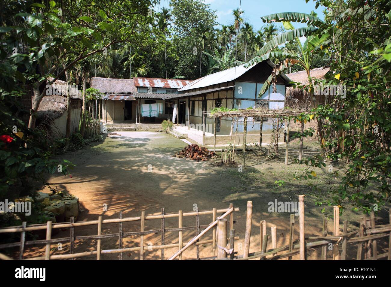 House with tin sheet roof, Hajo, Kamrup District, Gauhati, Guwahati, Assam, India, Asia Stock Photo