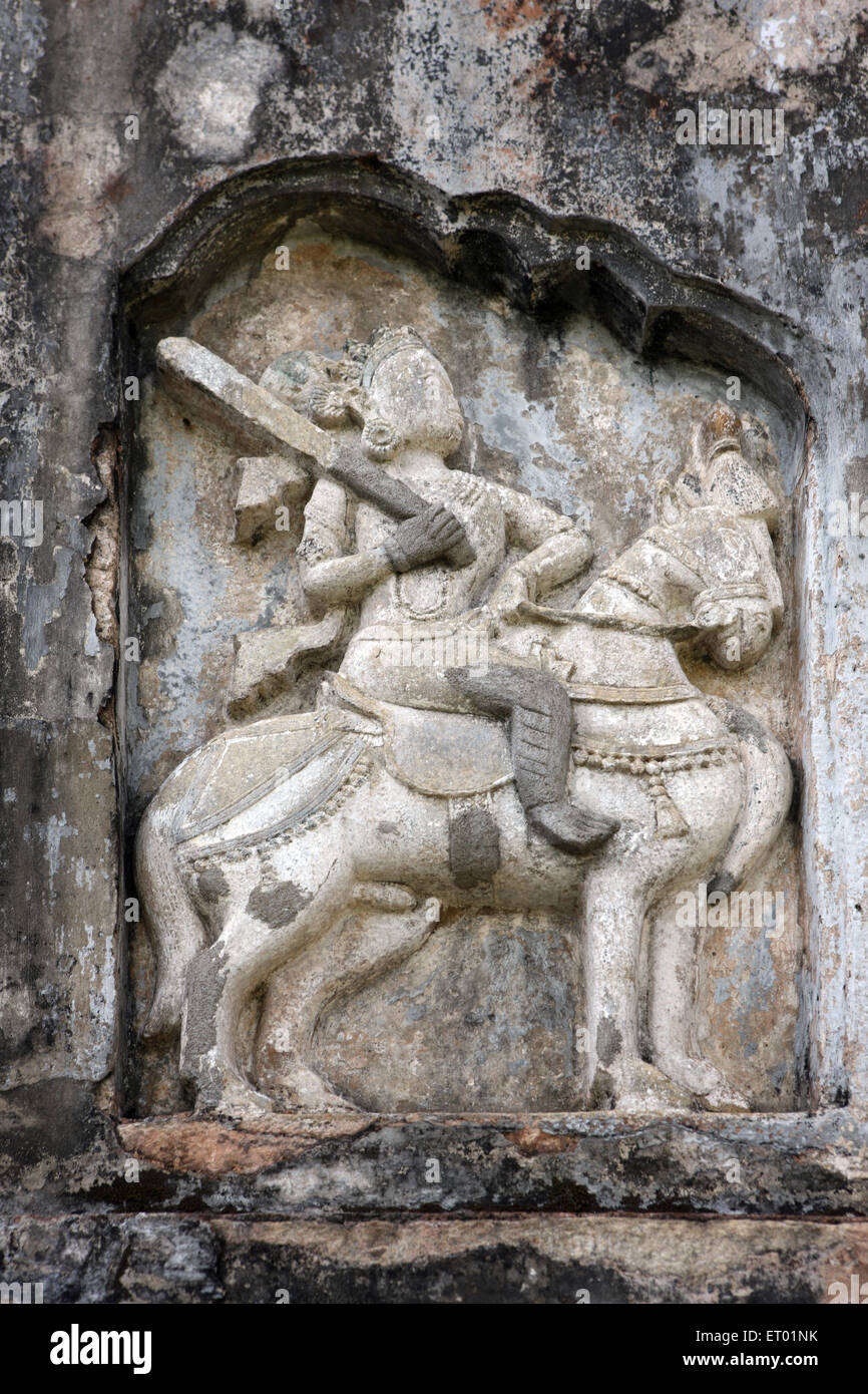 Sculpture on wall of hayagribha maghadeva mahadap temple  ; Guwahati  ; Assam  ; India Stock Photo