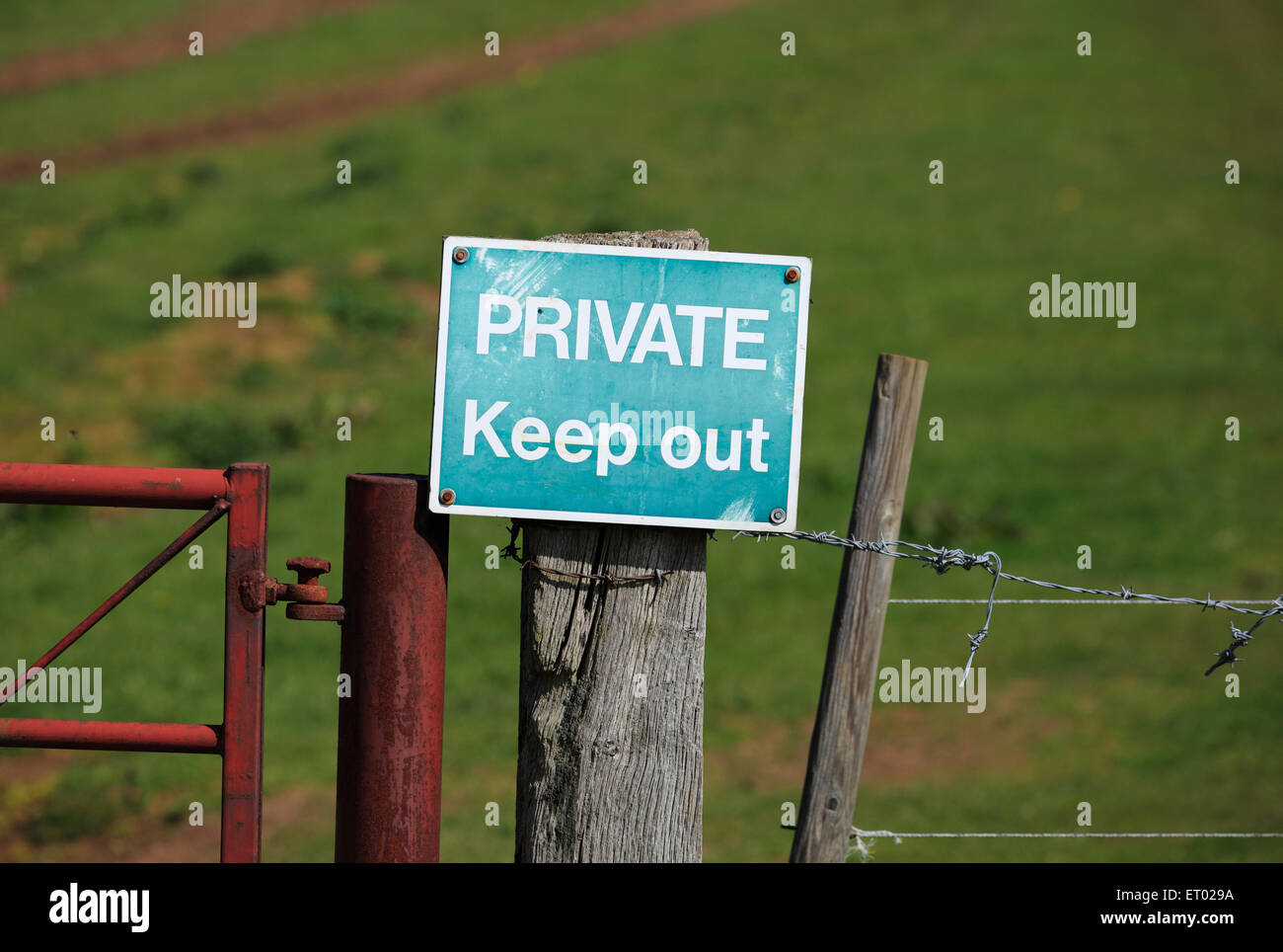 'PRIVATE Keep out' sign. Stock Photo