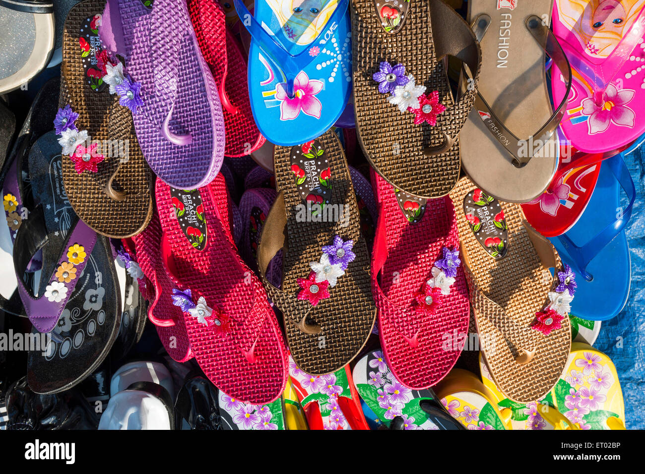 PVC foot wears India Asia Stock Photo