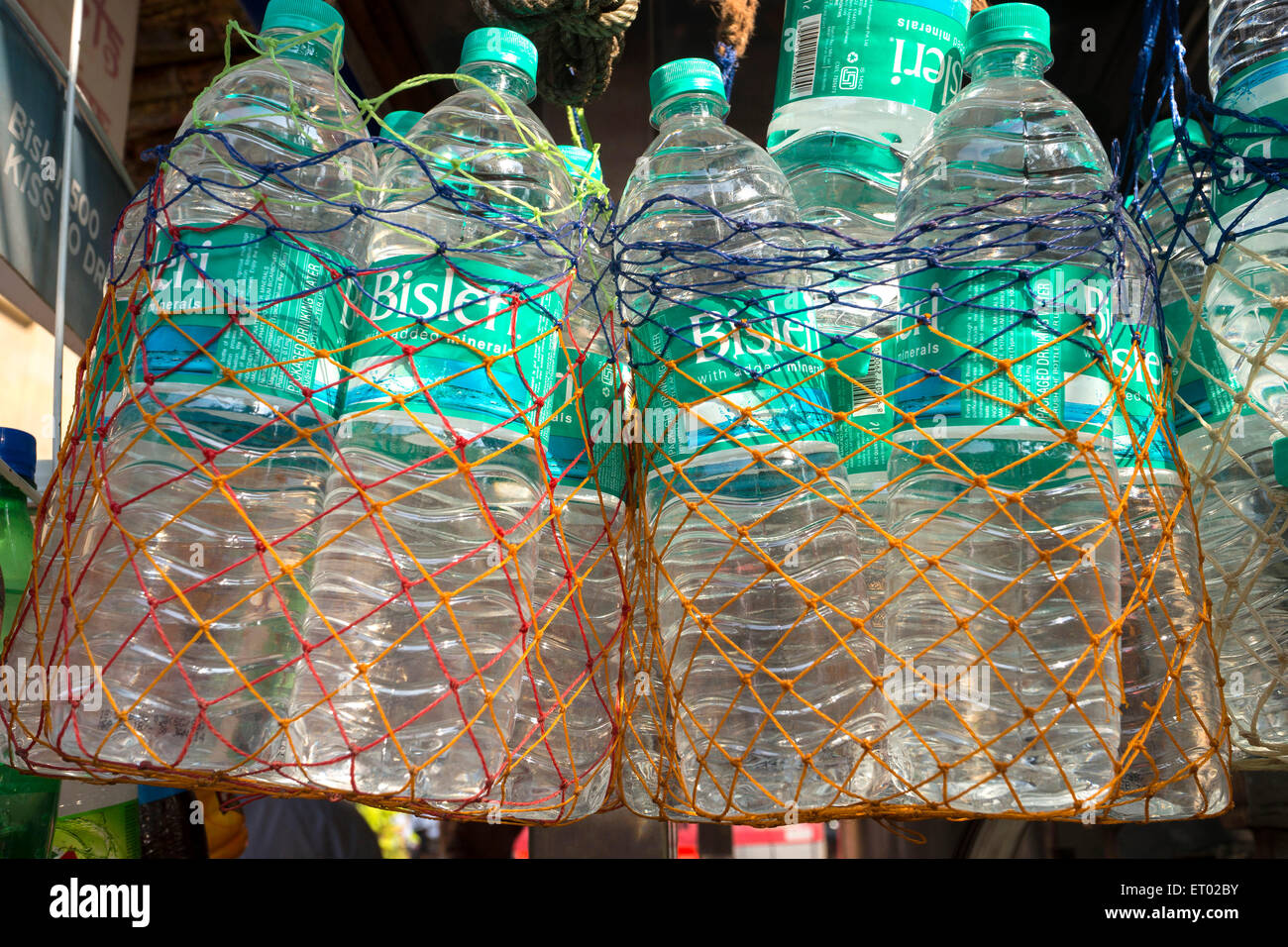 PVC Bisleri Bottles Stock Photo
