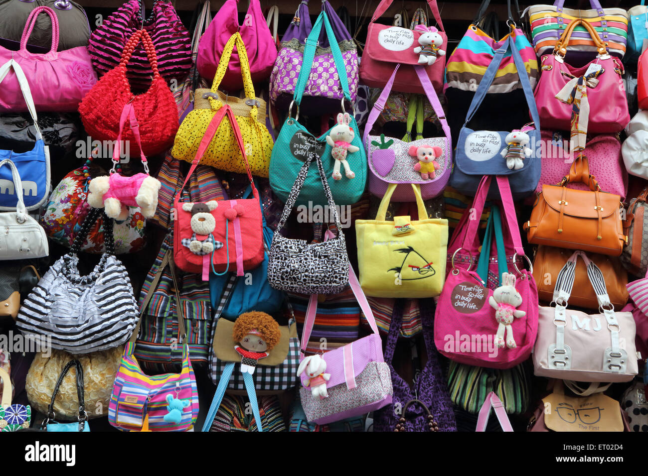 Ladies Hand Bags India Asia Stock Photo
