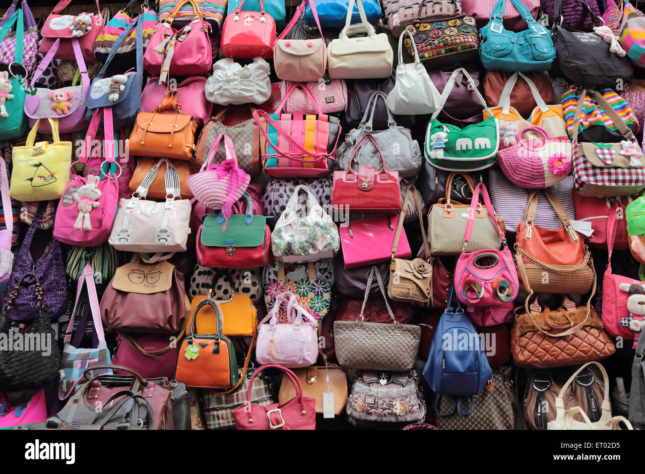 Ladies PVC Bags India Asia Stock Photo