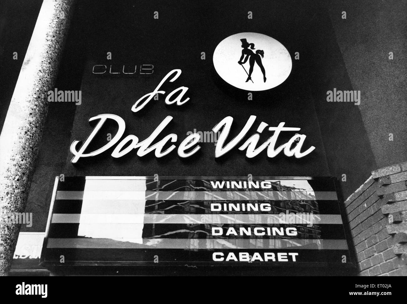 La Dolce Vita nightclub, Birmingham. Circa 1970s Stock Photo